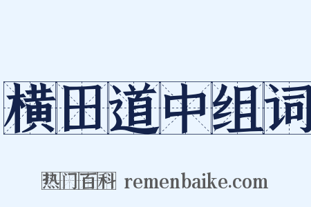 横田道中组词是什么意思的图片